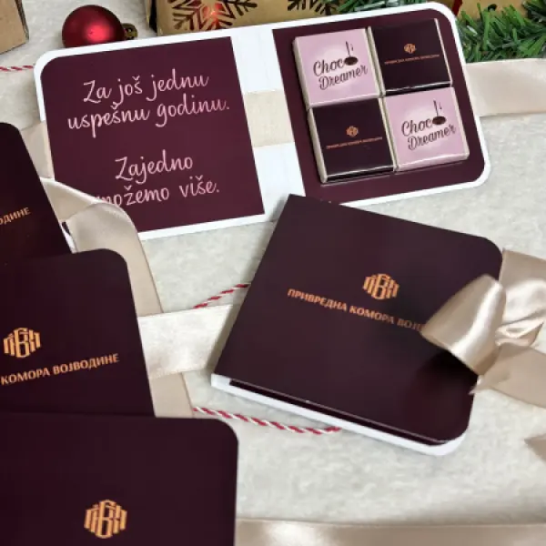 Čestitka sa 4 čokoladice - 20 kom.