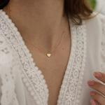 Ogrlica srce puno 7mm - Zlato